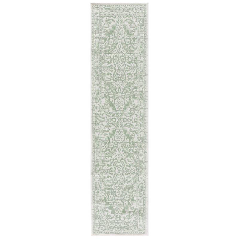 Mirla Performance Machine Washable Oriental Indoor/Outdoor Area Rug, Runner 2' x 8'