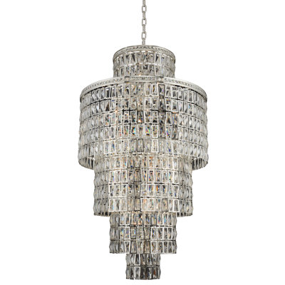 Kasturi 22 LT Silver/Clear Chandelier Allegri