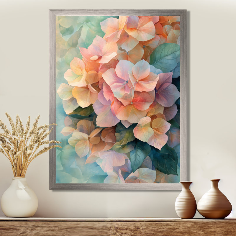 Ashley - Floral Wall Decor, H 32 po x l 16 po, Picture Framed, Argent argent