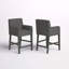 Ensemble de 2 tabourets de comptoir rembourrés - gris anthracite / gris