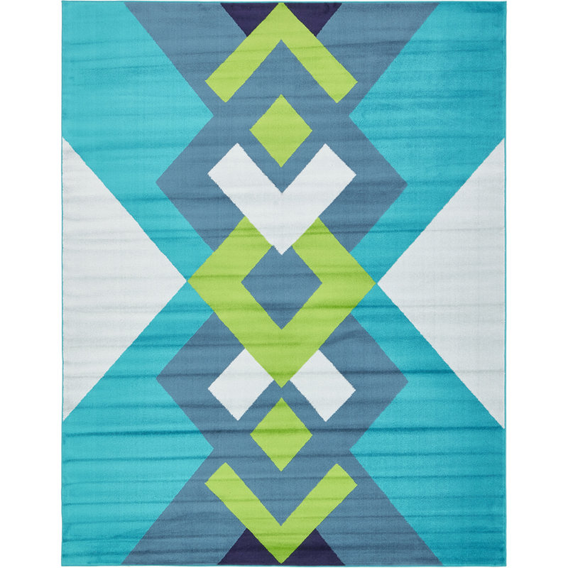 Tapis turquoise Danoush, Rectangle 8 pi x 10 pi