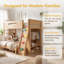 Lit superposé Benedict Kids avec garde-robe intégré, espaces de rangement et conception ludique d'escalade - Fabrication en bois massif pour la sécurité et le plaisir-1388092477-1388092479