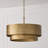 21" W x 9" H 4-Light Dual Mount Tiered Pendant in Mystic Luster