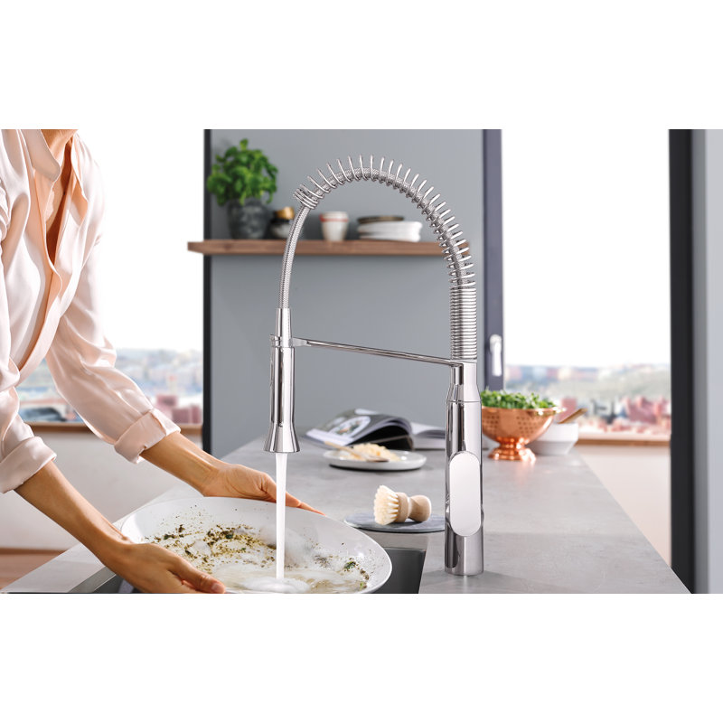 K7 Pull Down Single Handle Kitchen Faucet with Accessories, StarLight Chrome