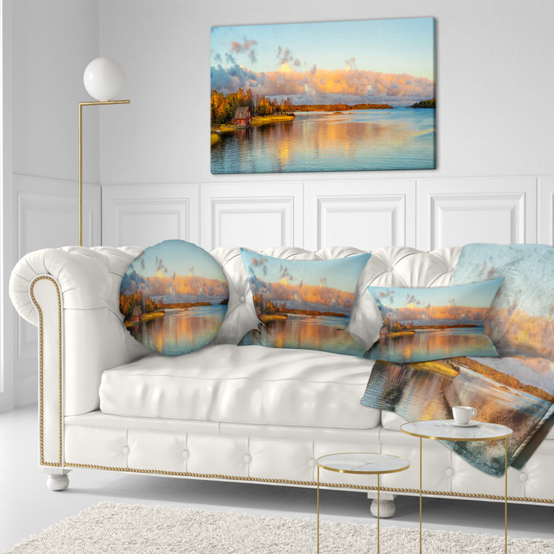 Coussin décoratif Autumn Sunset Panorama - Landscape