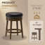 Tabouret de bar rembourré pivotant en bois massif-969460008-969460009