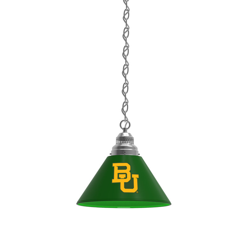 1 - Light Single Pendant, Chrome, Baylor Bears