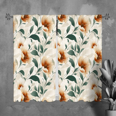 Rideaux à motif floral - 6125