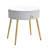 19.6'' Easy Assembly End Tables With High Gloss Faux Marble Tabletops-603188818