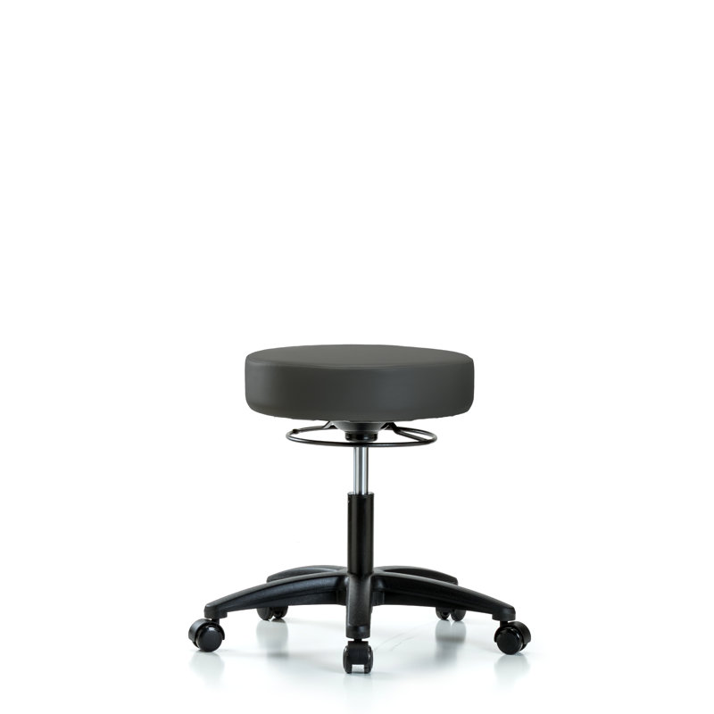 Tabouret de laboratoire réglable en hauteur Anissa, Roulettes, Anthracite