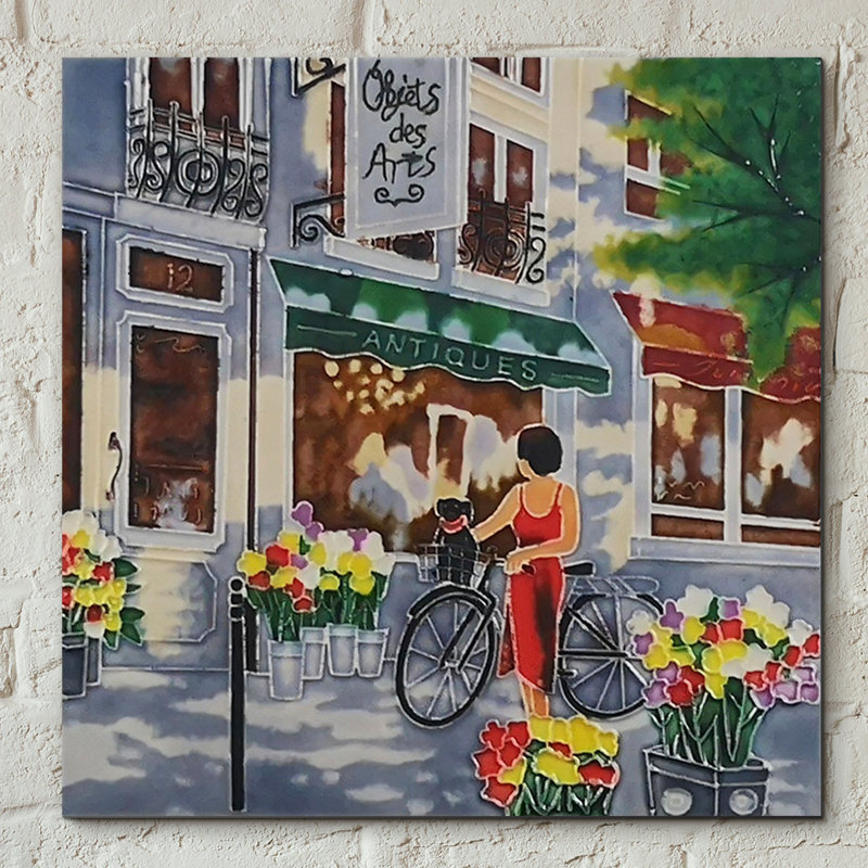 Handmade Transportation Wall Decor on Ceramic / Porcelain