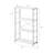 Tennos White & Chrome Finish Bookshelf