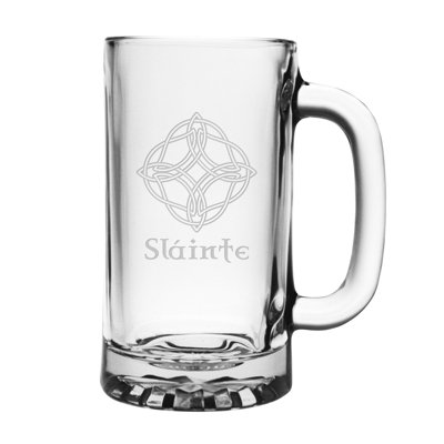 Tasse à bière en verre 16 oz slainte pub