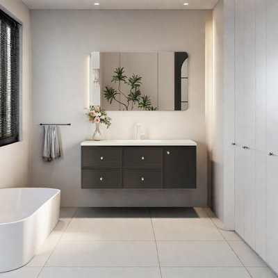 Armoire de salle de bain simple de style français