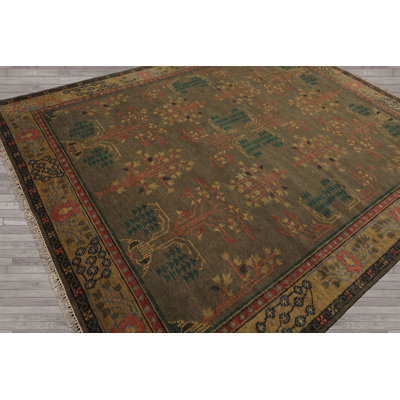 Tapis multicolore en laine noué à la main artisanat / Mission Donegal