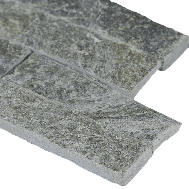 Stonecrest 6 in. x 18 in. Split Face Natural Stone Ledger Corner Wall Tile, Mossfield