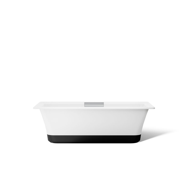 Volute 63 po X 28 3/8 po Baignoire autoportante avec base