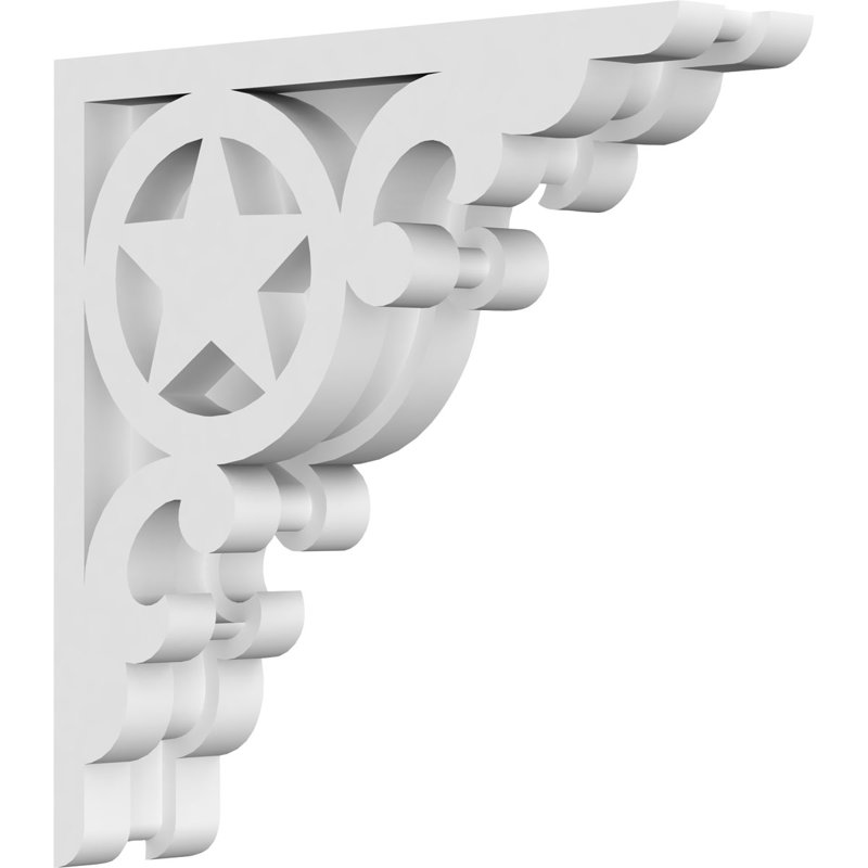 1 7/8"W X 8"D X 8"H Austin Architectural Grade PVC Corbel, 8" H x 8" W x 1.875" D
