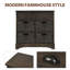 Armoire de rangement rustique en bois d'acacia avec 2 tiroirs et 4 paniers en rotin - Rangement de ferme pour la salle à manger et le salon (brun gris)-843491482