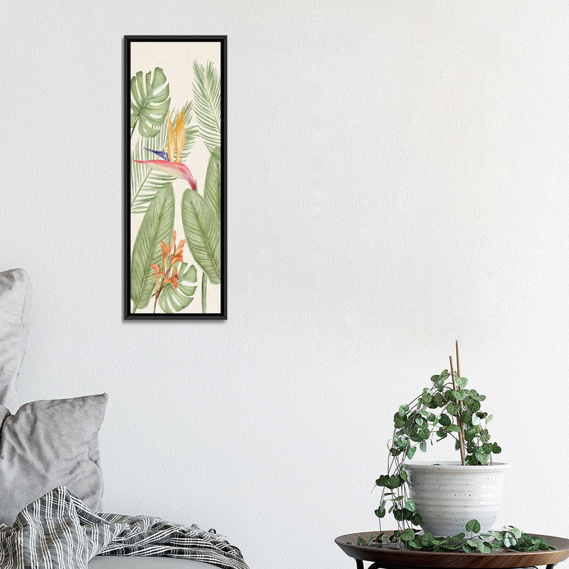«Tropic Panel II», reproduction d'art sur toile encadrée, Noir, Reproduction encadrée sans passe-partout, H 36 po x l 12 po