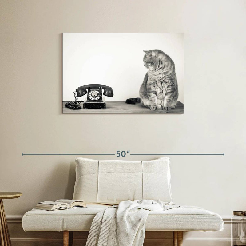 Chat rétro Brampt, H 24 po x l 36 po