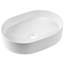 Vasque ovale en porcelaine vitrifiée blanche DeerValley 49,3 cm x 37,6 cm, à poser