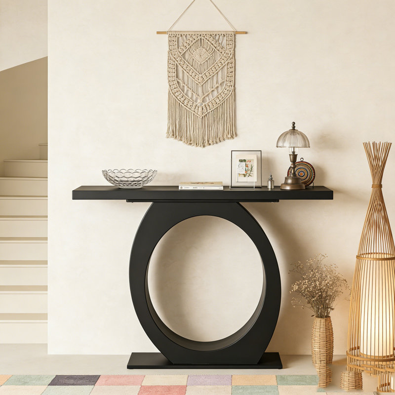 Console moderne avec base en forme d'œuf, Noir
