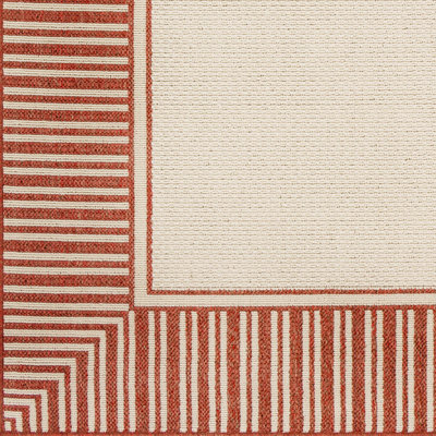 Tapis intérieur / extérieur Devries en brique / rouge / beige