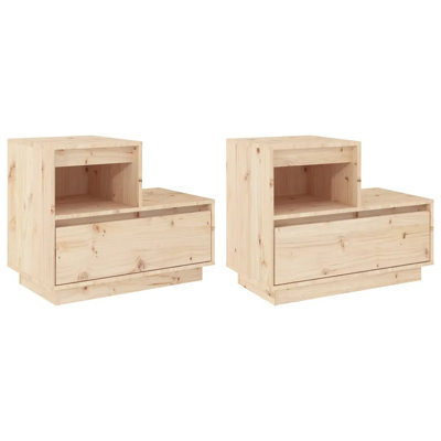McNab 60cm W Solid Wood Bedside Table