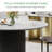 59" Modern Round Dining Table For 6-8, Glossy Sintered Stone Table Top, White-200955203
