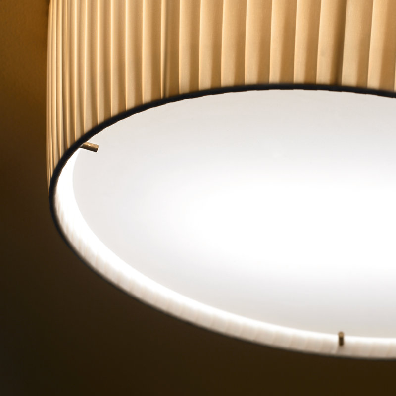 Plafonet 2 - Light Flush Mount, Cream Translucent Ribbon