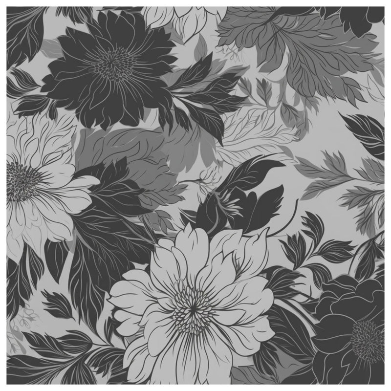 Housses de couette à motif floral monochrome, Lit simple