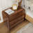 Otelia 28"W Mid-Century Modern Nightstand With 3 Storage Drawers