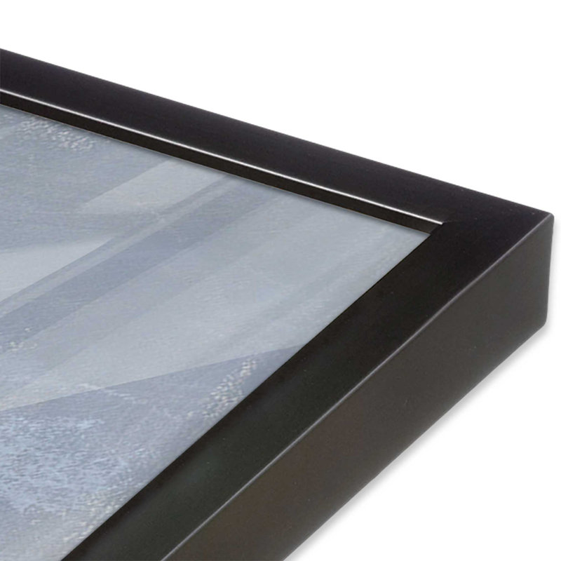 Imprimé froid d'hiver, H 13,75 po x l 13,75 po, Cadre simple en zinc patiné, bois massif