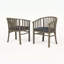 Charmant ensemble de chaises de salle à manger d'extérieur en bois, idéal pour les moments de détente sur la terrasse-1979301939