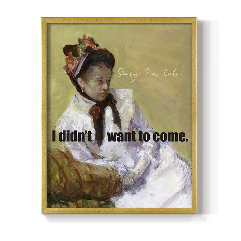 «Masterful Snark» - «I'm I'm I'm Late», reproduction encadrée - bois massif, H 28 po x l 22 po