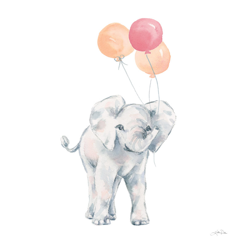 «Elephant Celebration» par Katrina Pete - Peinture, H 12 po x l 12 po, Non, Toile tendue
