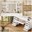 Coiffeuse avec miroir lumineux et station de recharge, bureau de maquillage avec 11 tiroirs et 4 étagères ouvertes pour chambre, blanc