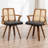 Modern Upholstered Faux Leather Rattan Back Dining Chairs-1807713259