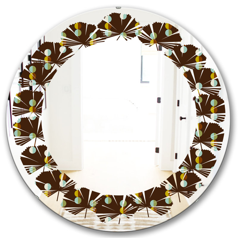 Miroir mural abstrait moderne, H 23,6 po x l 23,6 po