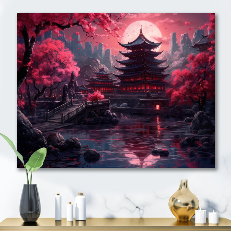 Terre du soleil levant sur toile, H 12 po x l 20 po x P 1 po, Toile tendue