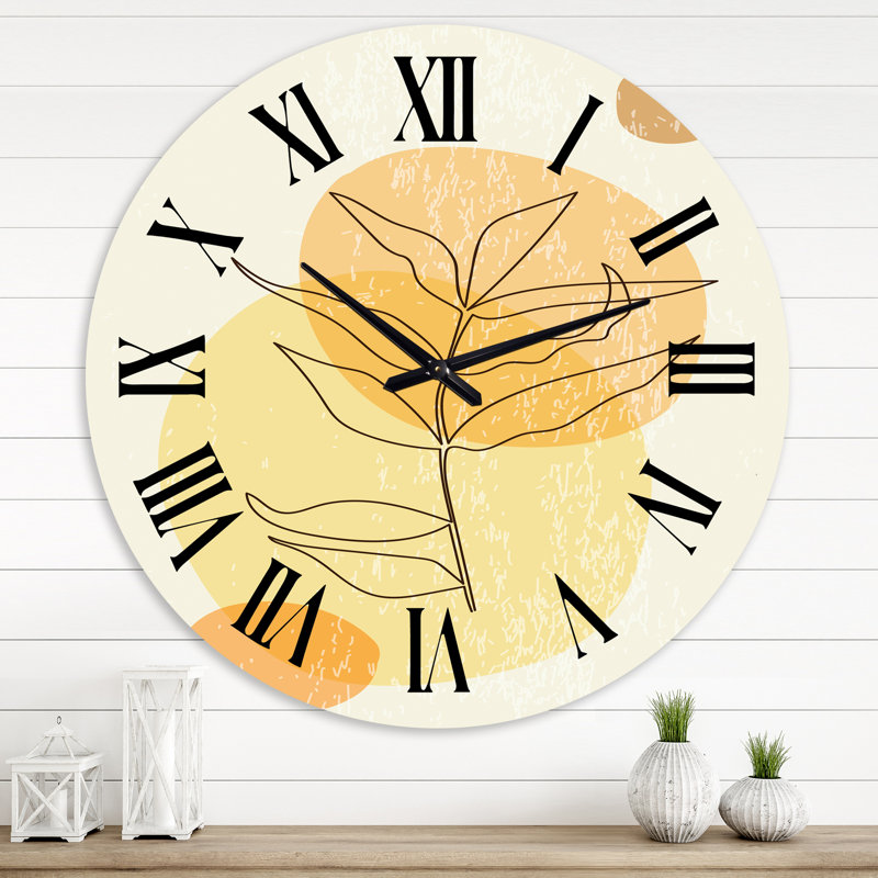 Minimal élémentaire organique et géométrique compostions XXXVII - horloge murale moderne, Grand
