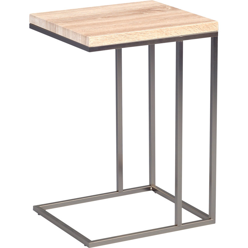 Devera Side Table, Metal with stainless steel effect