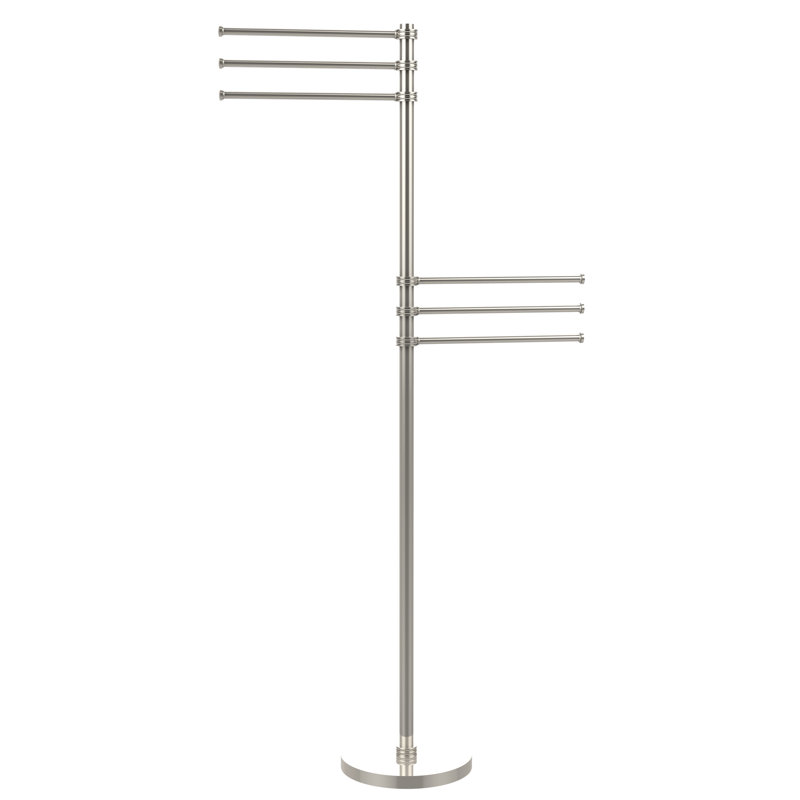 Porte-serviettes sur pied, Nickel poli
