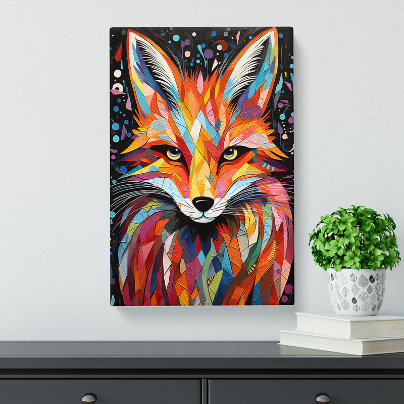 Fox Abstract No.2 - Wrapped Canvas, 76cm H x 50cm W x 3cm D