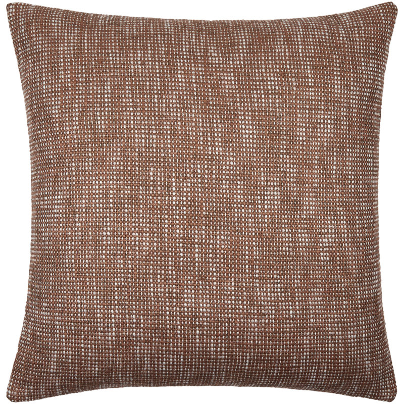 Coussin Danube, 22 po x 22 po, Brun / blanc, Polyester/ Bourre en polyester