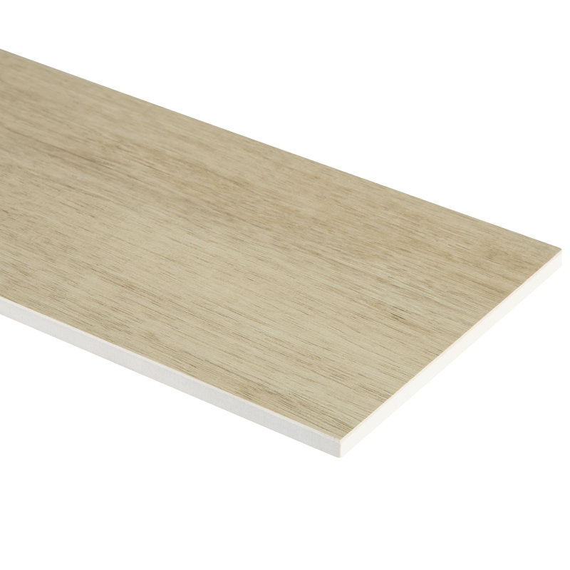 Harmony Grove 6'' W x 36'' L Porcelain Wood Look Singular Tile, Olive Champagne