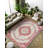 Marisol Burgundy Beige Gray Oriental Machine Printed Cotton Polyester Area Rug-596460025