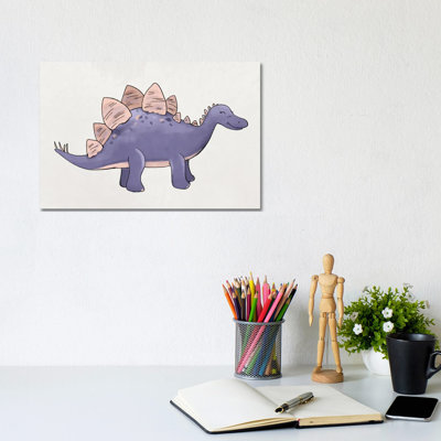 Stegosaurus 1 Piece Wrapped Canvas Wall Art