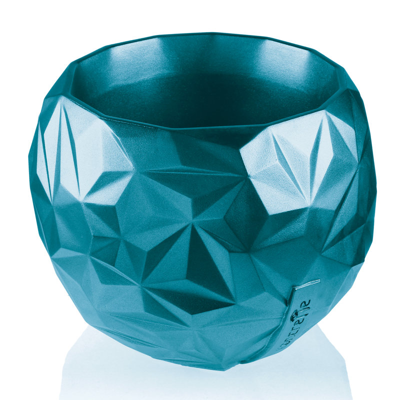 Handmade Pot Planter, Blue Metallic